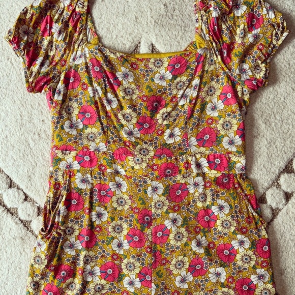 Retro floral print romper - Picture 1 of 7